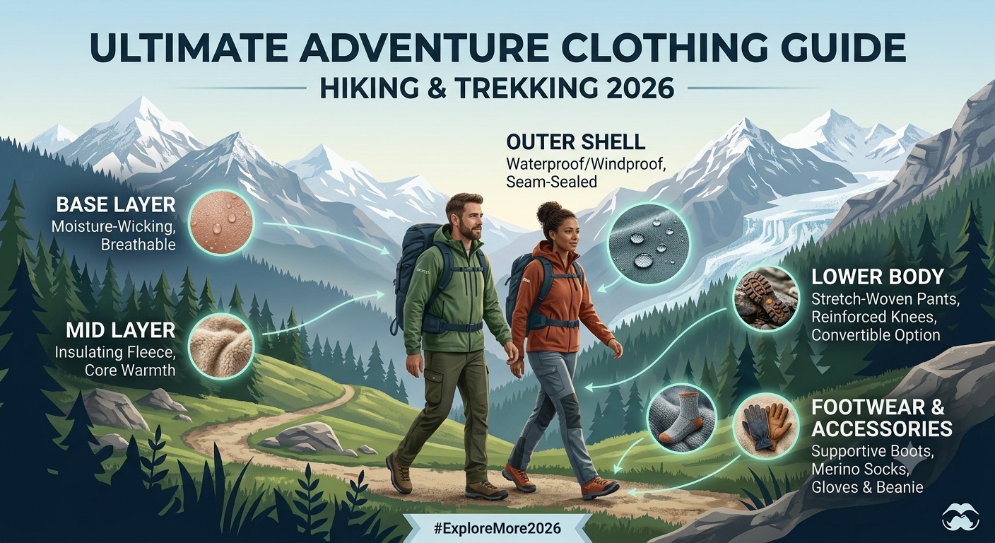 Ultimate Adventure Clothing Guide for Hiking & Trekking 2026