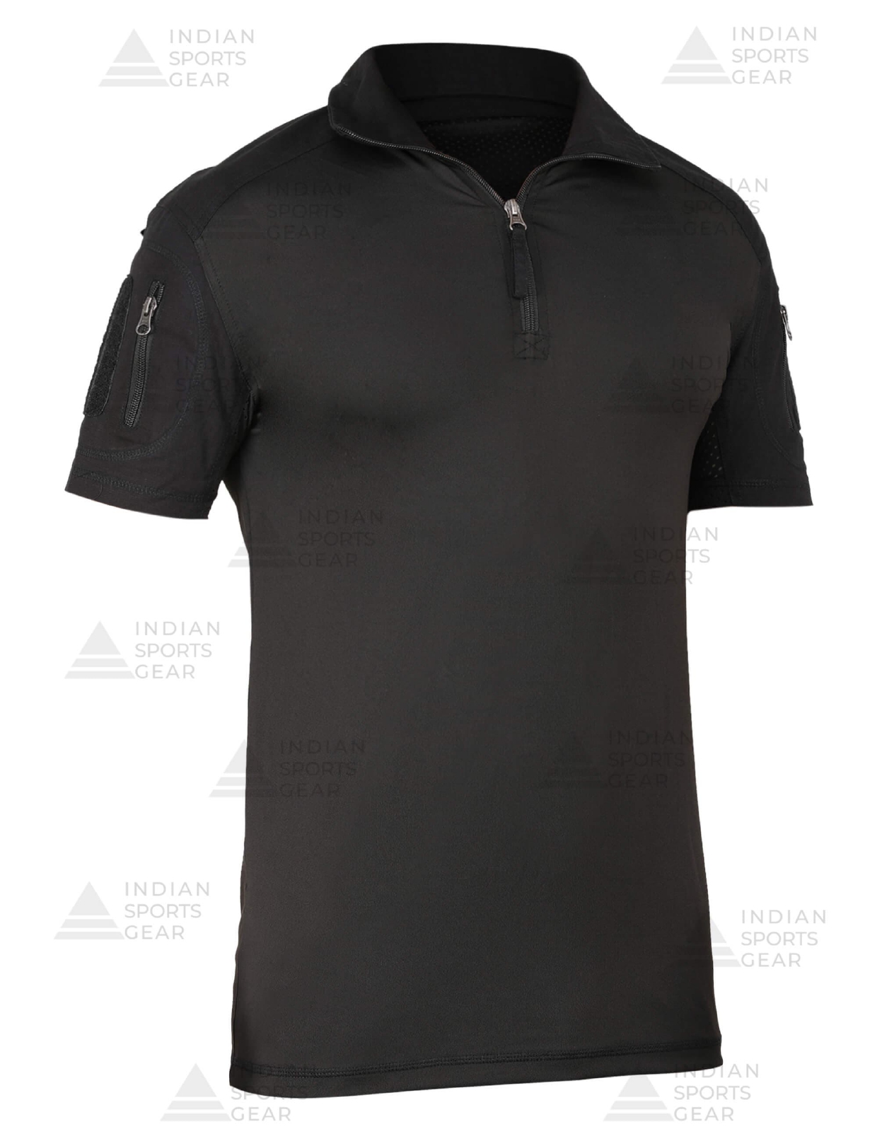 Black Tactical T-Shirt Half Sleeves