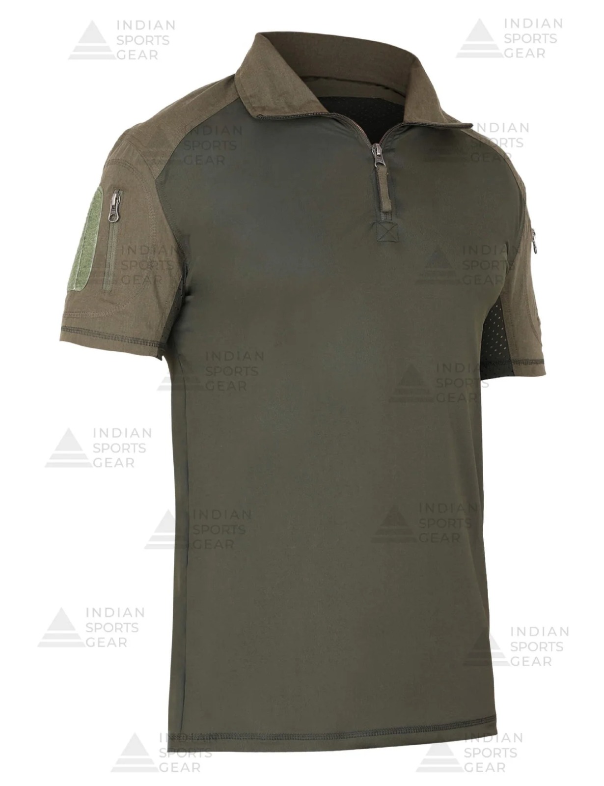 Green Tactical T-Shirt Half Sleeves