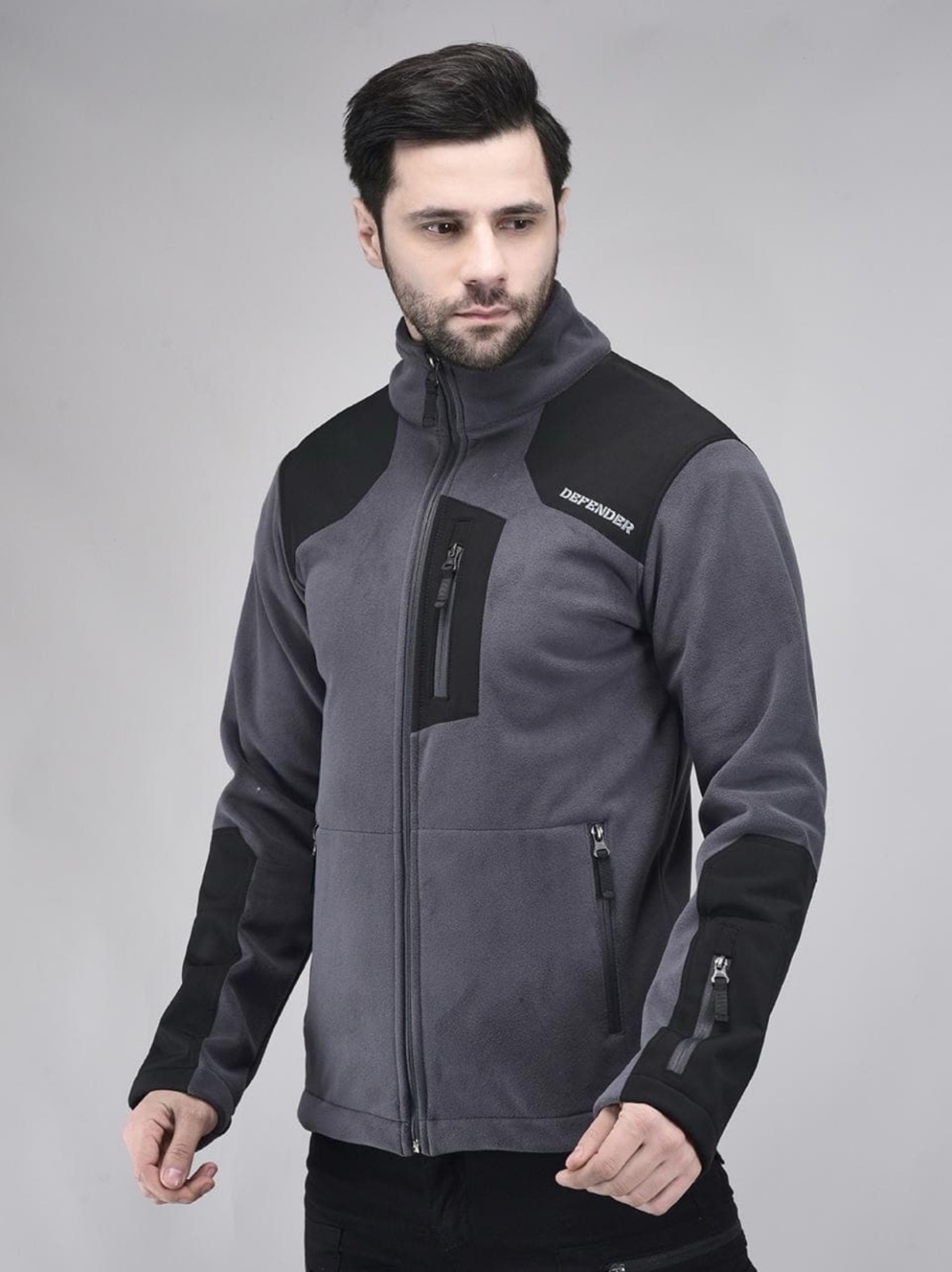 Defender Jacket Grey Black