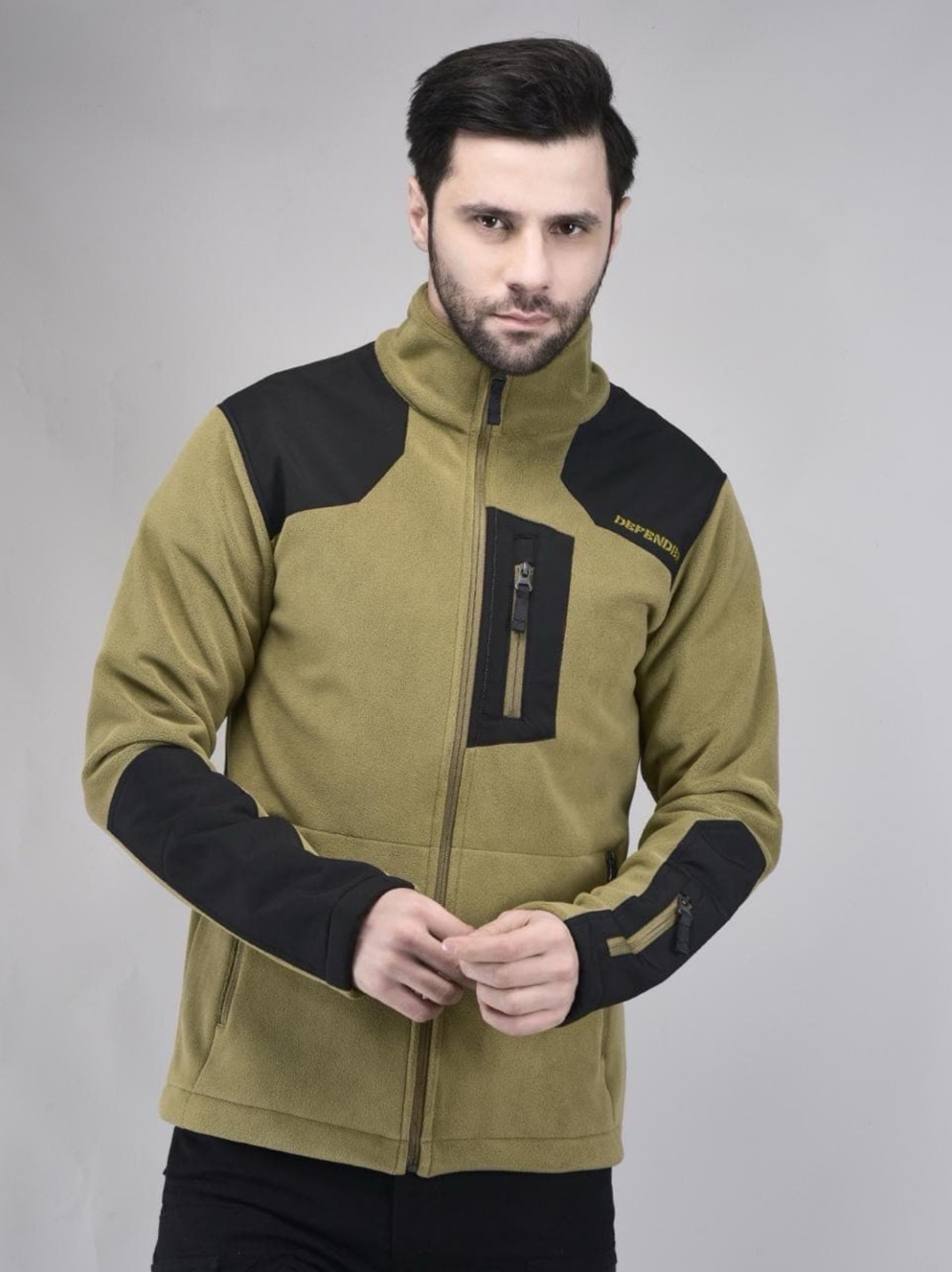 Defender Beige Black Tactical Jacket